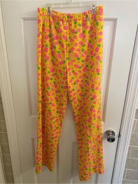 70’s/80’s Rare Vintage Lilly Pulitzer Pineapple Pants - Yellow & Pink.
